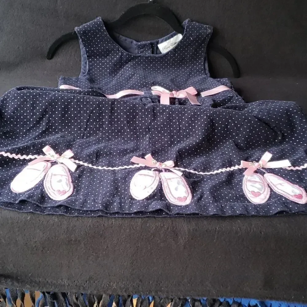 Adorable Polka Dotted Ballerina Jumper Dress Sz 6X